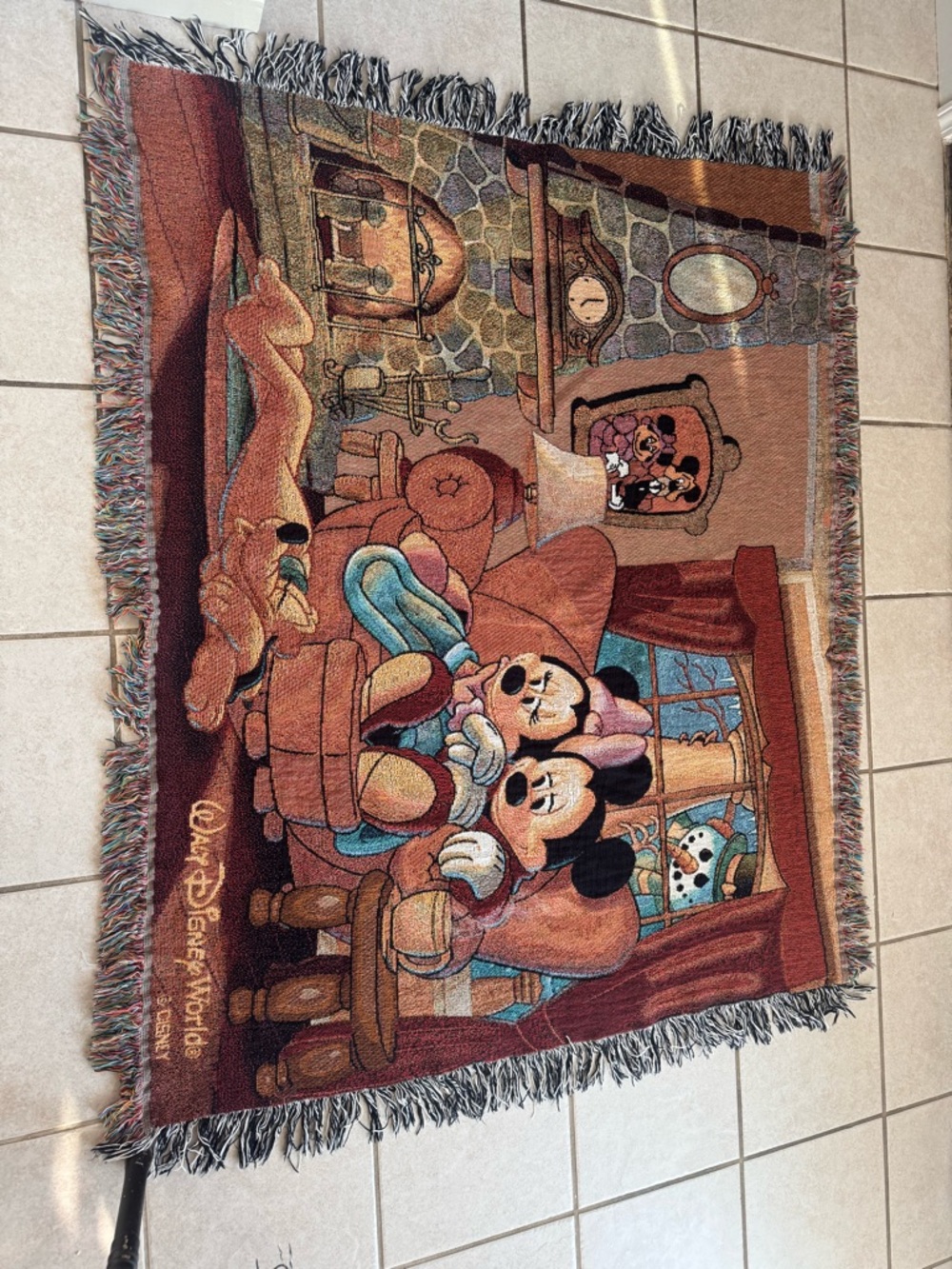 Disney Christmas Holiday Cozy Mickey & Minnie Throw Blanket